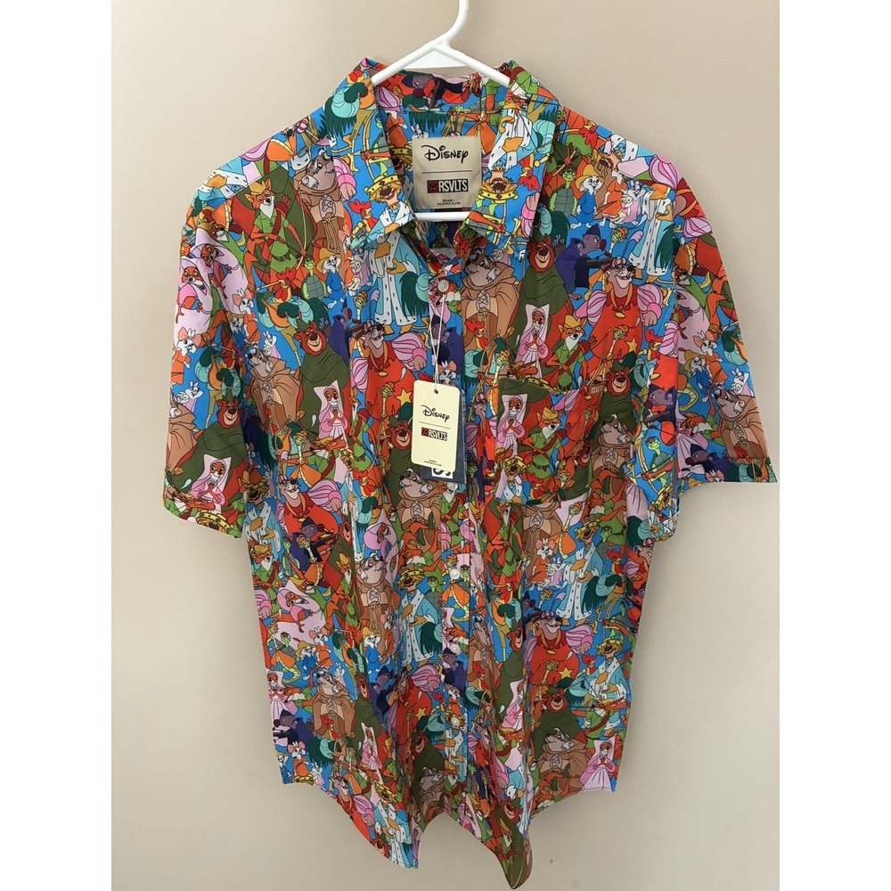 RSVLTS DISNEY ROBIN HOOD WELCOME TO NOTTINGHAM  KUNUFLEX CAMP SHIRT XL
